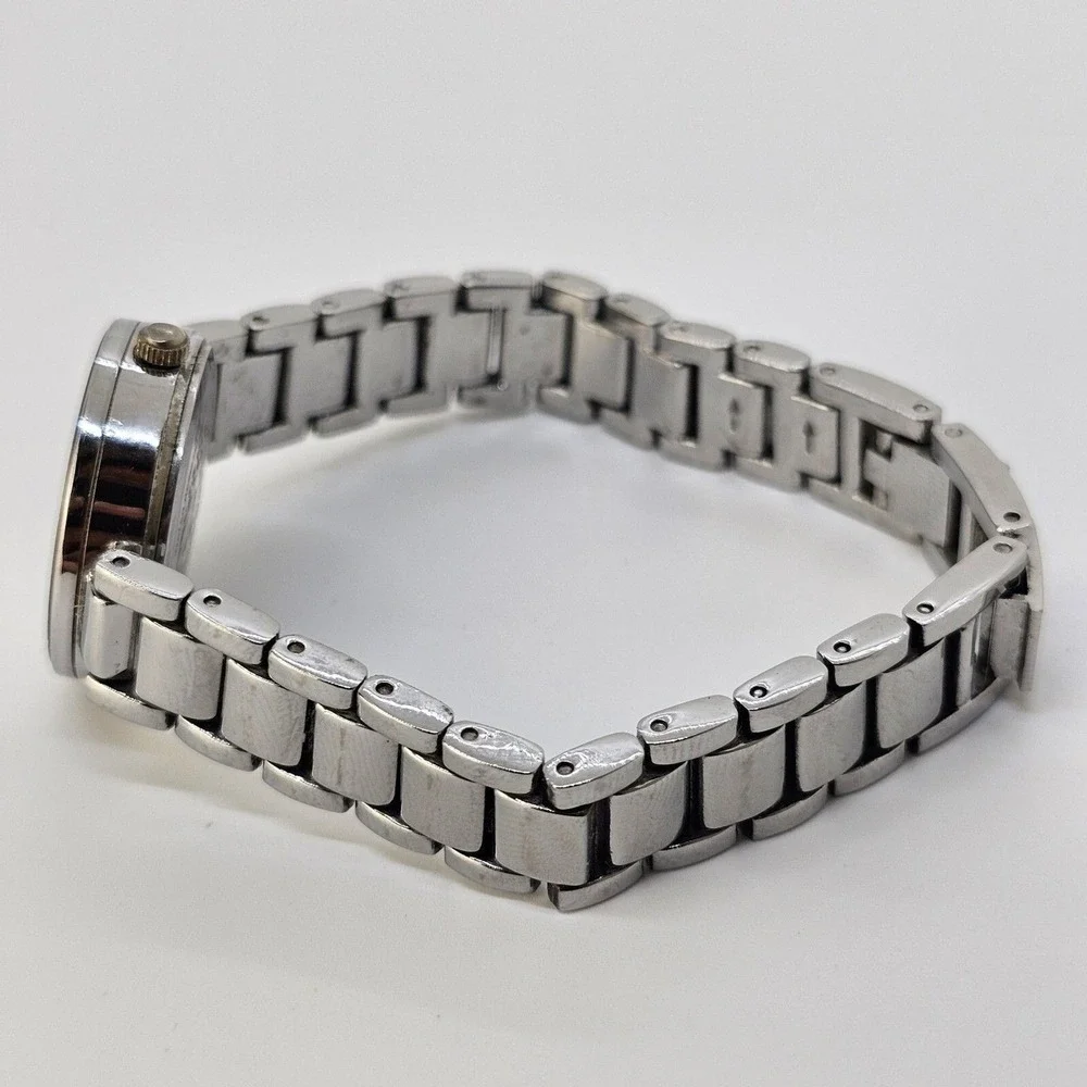 Anne Klein Diamond Women's 26MM White Dial Gray‎ Tone Bracelet 7